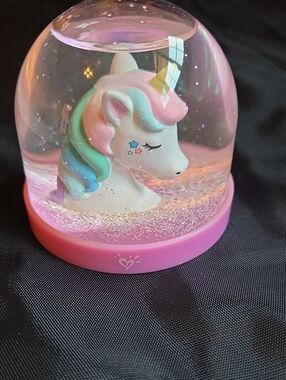 Pastel Unicorn Snow Globe - Pink Base
